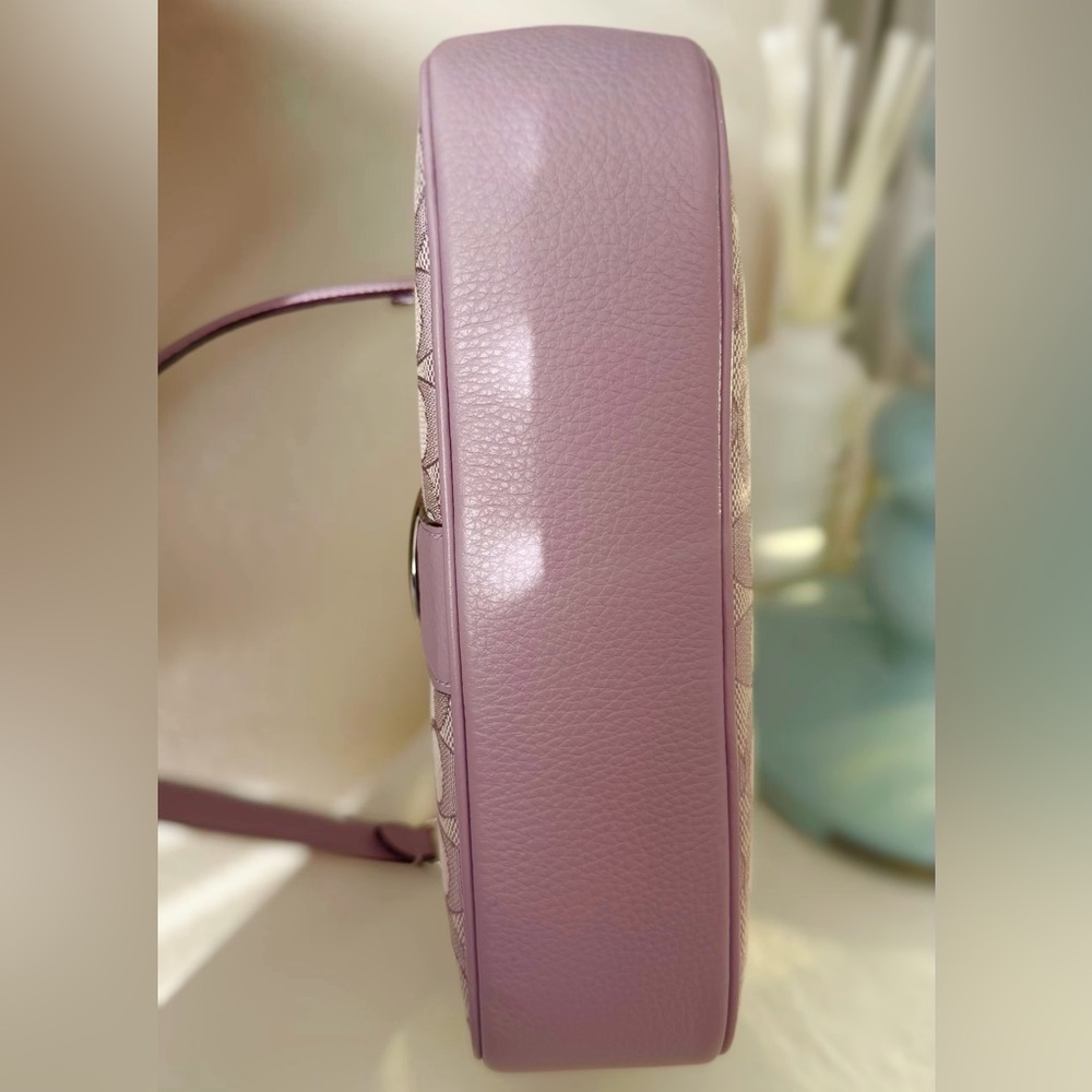 Coach Purple Signature Jacquard Shoulder/Crossbody Bag with two straps - Picture 4 of 7